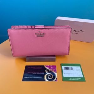 NWT Kate Spade Cameron Street Stacy bifold wallet PWRU5072 Yucatan Pink